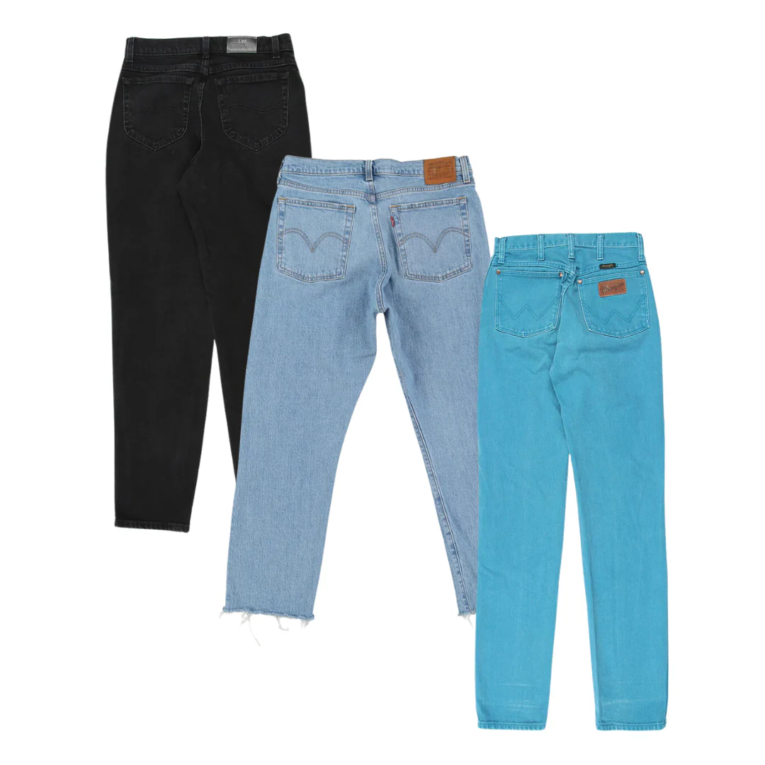 50x LEVI'S LEE WRANGLER WOMEN'S HIGH WAISTED JEANS